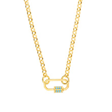 Simulated Turquoise Carabiner Clasp