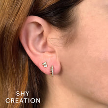 Shy Creation 0.07Ct Diamond Spike Huggie Earring SC55024688