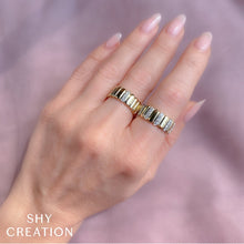 Shy Creation 0.07Ct Diamond Ribbed Ring SC22009227V2