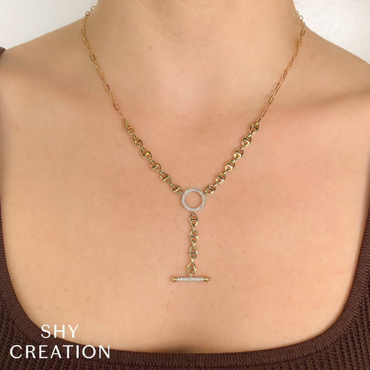 shy-creation-0-24ct-diamond-circle-link-lariat-necklace-sc22009393rd