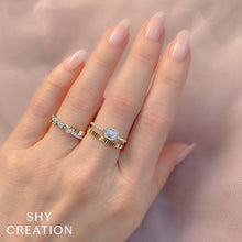 Shy Creation 0.18Ct Diamond Ribbed Ring SC22009447