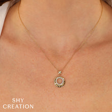 Shy Creation 0.13Ct Diamond Bezel Circle Necklace SC22009783