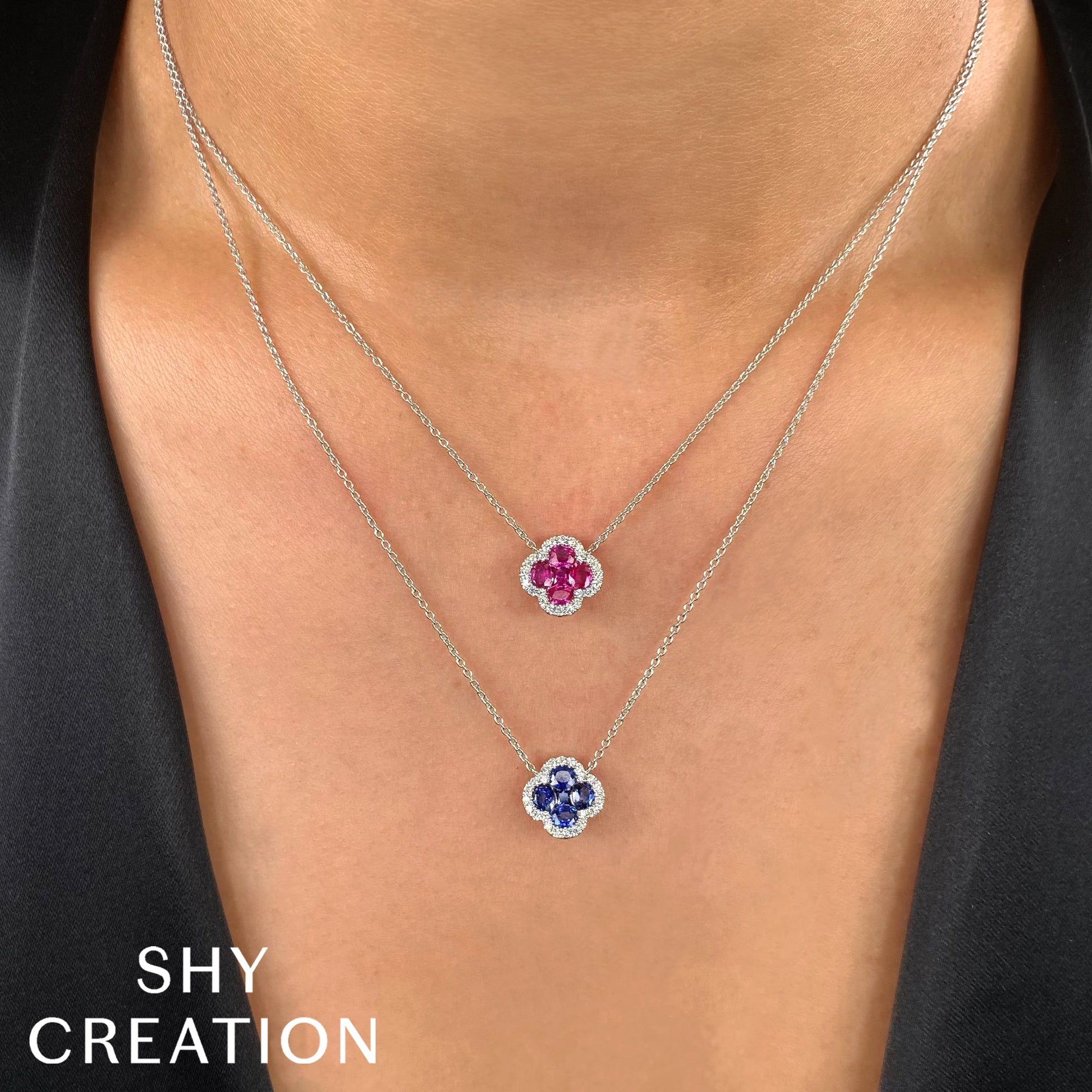 shy-creation-0-16ct-diamond-0-89ct-ruby-clover-necklace-sc41002229