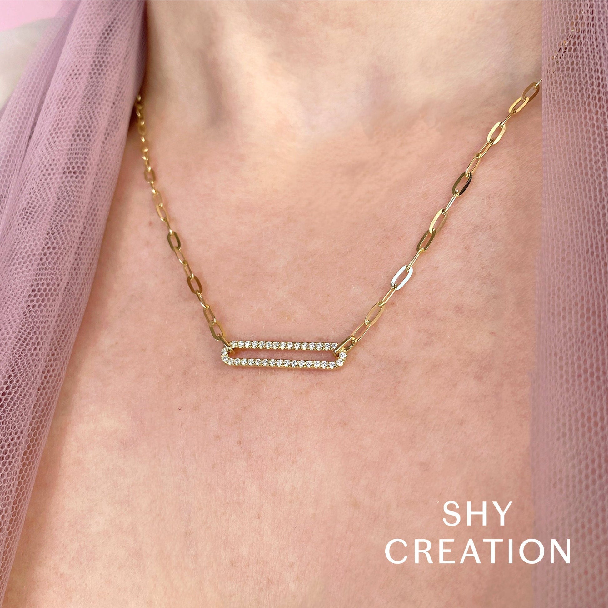 shy-creation-0-26ct-diamond-paper-clip-link-necklace-sc55023560