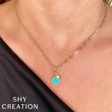 0-13ct-diamond-0-70ct-composite-turquoise-circle-paper-clip-link-necklace