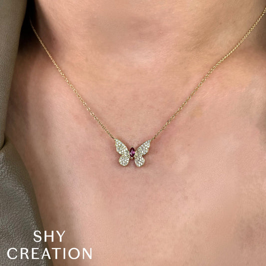 shy-creation-0-16ct-diamond-0-09ct-ruby-marquise-butterfly-necklace-sc55024938