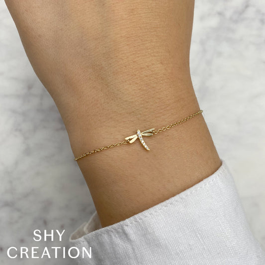 shy-creation-0-03ct-diamond-dragonfly-matte-bracelet-sc55025142