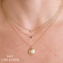 Shy Creation 0.07Ct Pink Sapphire Bezel Necklace SC55026488