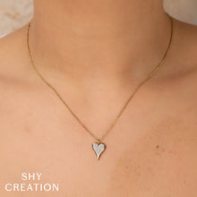 Shy Creation 0.11Ct Diamond Pave Heart Necklace SC55026670RD
