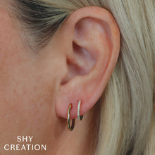 Shy Creation 0.07Ct Diamond Double Huggie Earring SC55026725