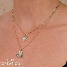 Shy Creation 0.09Ct Diamond Pave Heart Necklace SC55027576RD