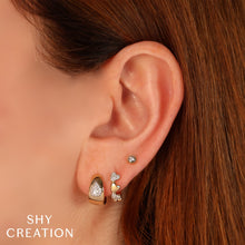 Shy Creation 0.04Ct Diamond Bezel Stella Stud Earring SC55028042