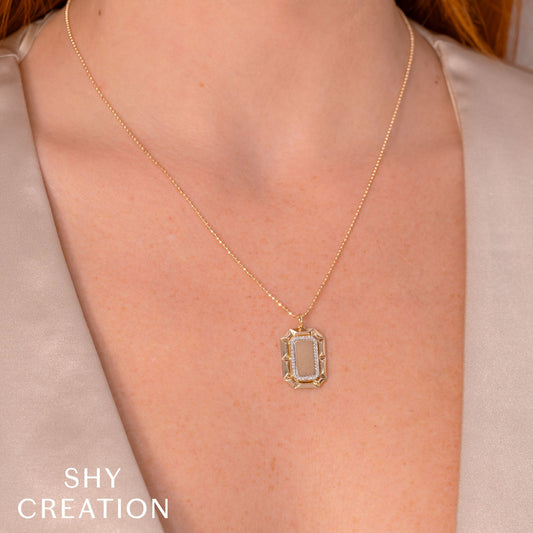 shy-creation-0-09ct-diamond-matte-faceted-ball-chain-necklace-sc55028247rd