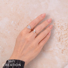 Shy Creation 0.18Ct Diamond Pave Heart Ring SC55028461