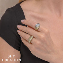 Shy Creation 0.20Ct Diamond Ribbed Ring SC55028817