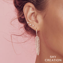 0.60CT DIAMOND 'PHOENIX' DROP FEATHER EARRING - SHORT