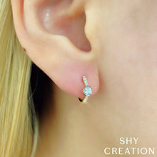 Shy Creation 0.26Ct Diamond Huggie Earring SC22007983