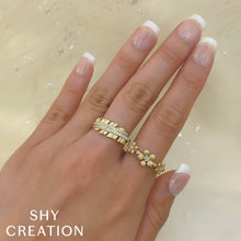 Shy Creation 0.20Ct Diamond Leaf Matte Ring SC55021120