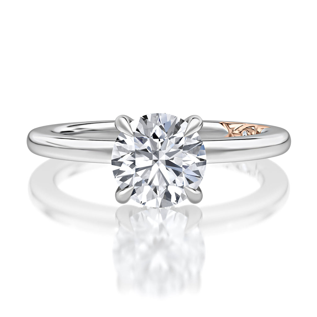 A.Jaffe Engagement Rings Classic Solitaire Round Center Diamond Engagment Ring MECRD2877BL/209