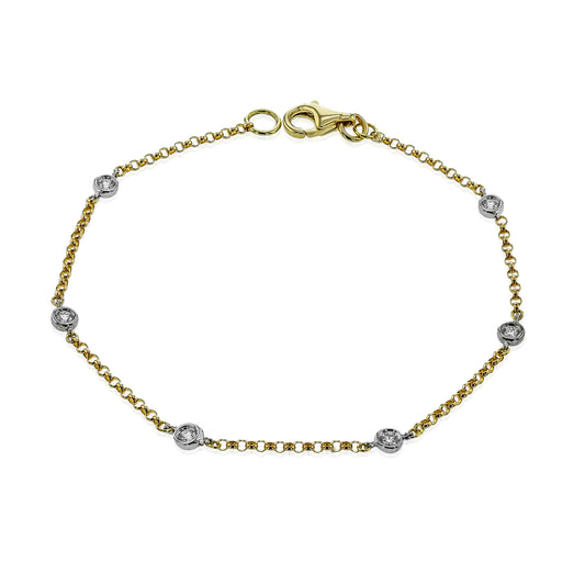 Bracelet in 14k Gold with Diamonds ZB122
