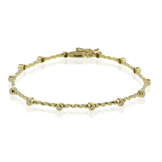 Bracelet in 14k Gold with Diamonds ZB849