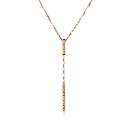 Lariat Pendant in 14k Gold with Diamonds ZP1004