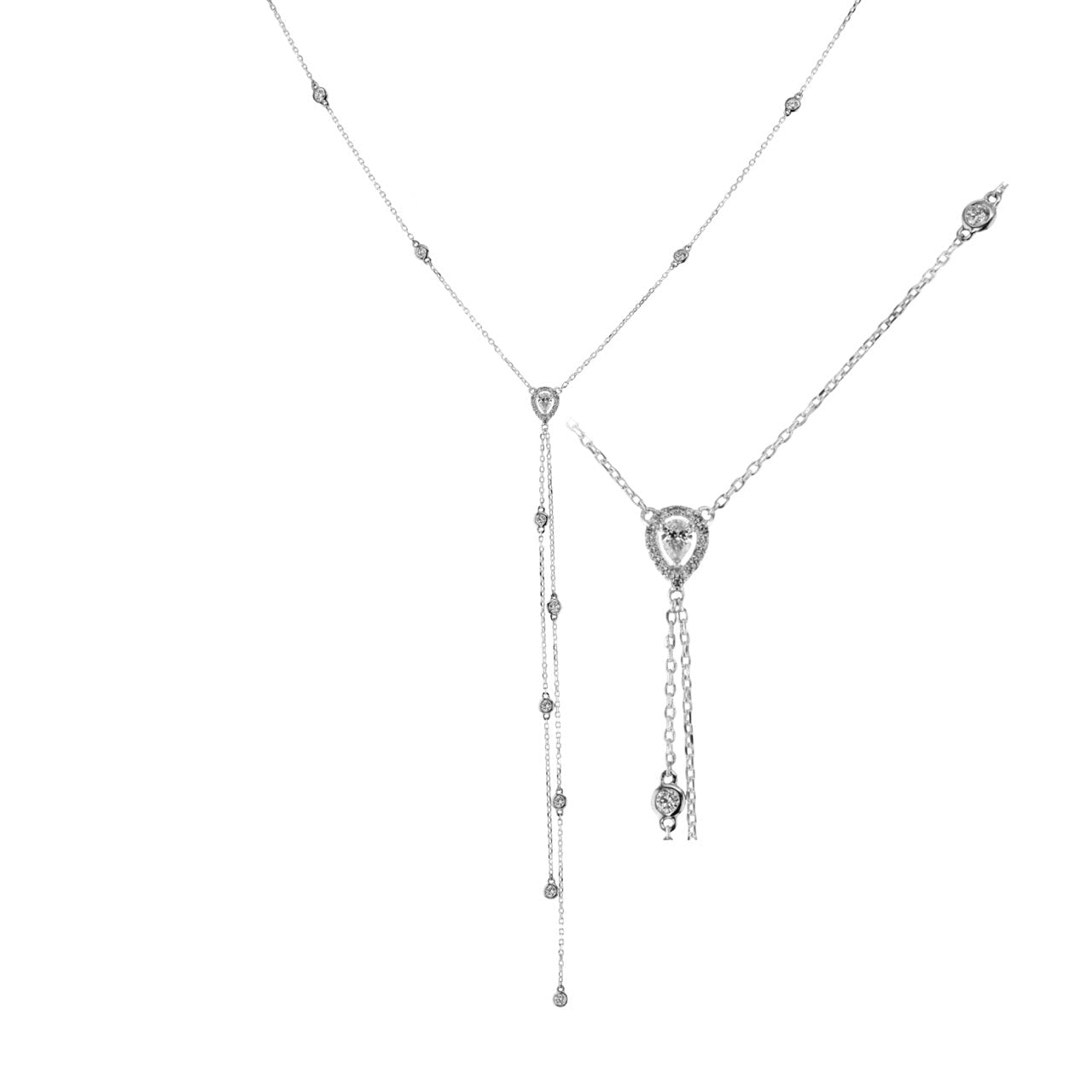 Lariat Pendant in 14k Gold with Diamonds ZP1095