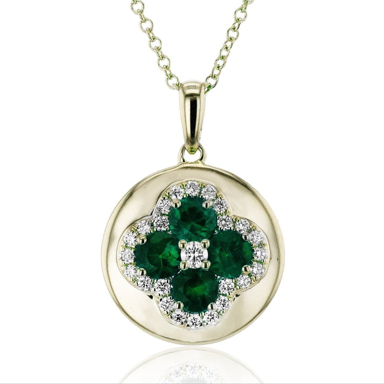 Sapphire Color Pendant in 14k Gold with Diamonds ZP1370