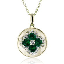 Sapphire Color Pendant in 14k Gold with Diamonds ZP1370