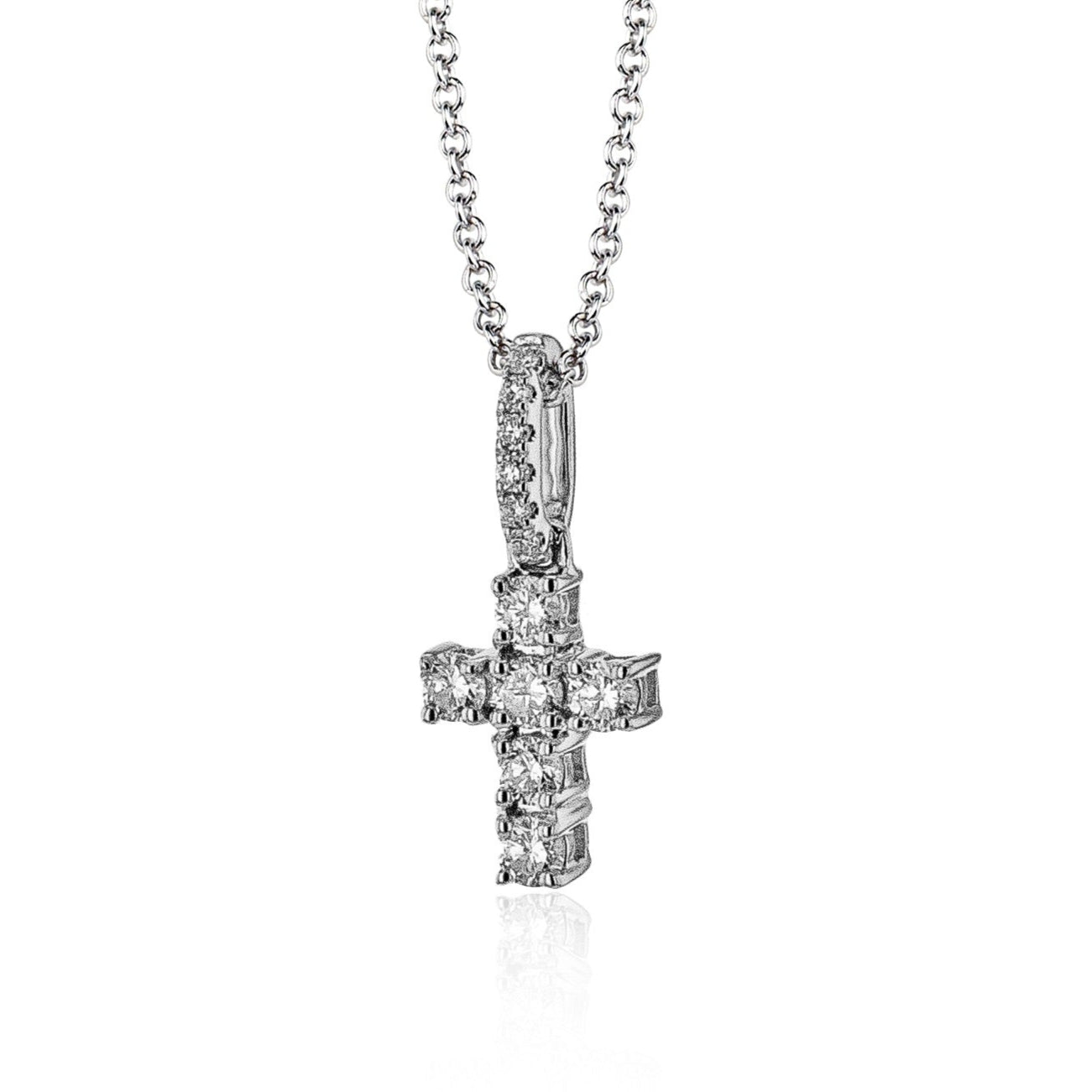 Cross Pendant in 14k Gold with Diamonds ZP1380