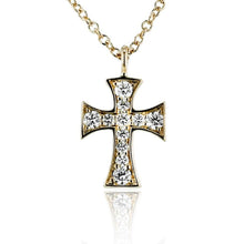 Cross Pendant in 14k Gold with Diamonds ZP1397