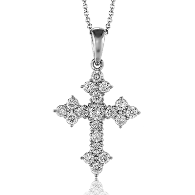 Cross Pendant in 14k Gold with Diamonds ZP149
