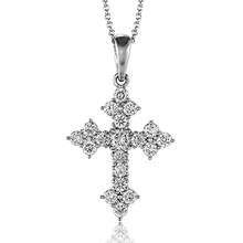 Cross Pendant in 14k Gold with Diamonds ZP149
