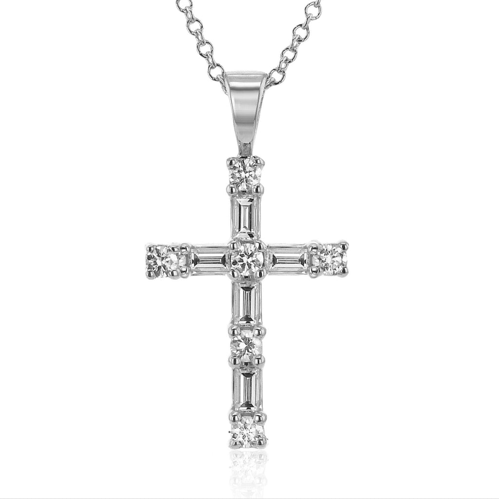 Cross Pendant in 14k Gold with Diamonds ZP150