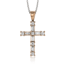 Cross Pendant in 14k Gold with Diamonds ZP150