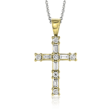 Cross Pendant in 14k Gold with Diamonds ZP150