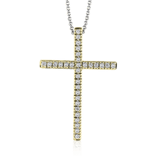 Cross Pendant in 14k Gold with Diamonds ZP194