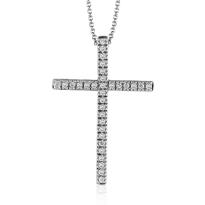Cross Pendant in 14k Gold with Diamonds ZP194