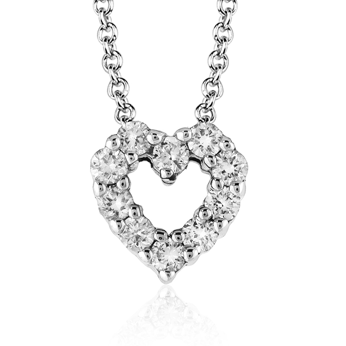 Heart Pendant in 14k Gold with Diamonds ZP262