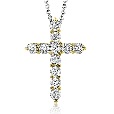 Cross Pendant in 14k Gold with Diamonds ZP290