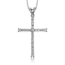 Cross Pendant in 14k Gold with Diamonds ZP766