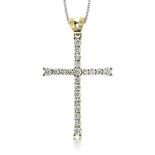 Cross Pendant in 14k Gold with Diamonds ZP766