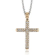 Cross Pendant in 14k Gold with Diamonds ZP800