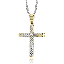 Cross Pendant in 14k Gold with Diamonds ZP800