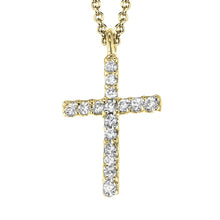 Cross Pendant in 14k Gold with Diamonds ZP862