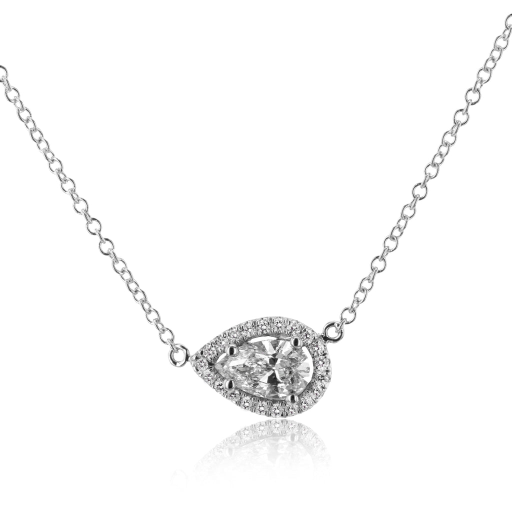 Pear Pendant in 14k Gold with Diamonds ZP992