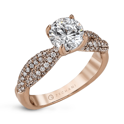 Engagement Ring in 14k Gold with Diamonds ZR1035