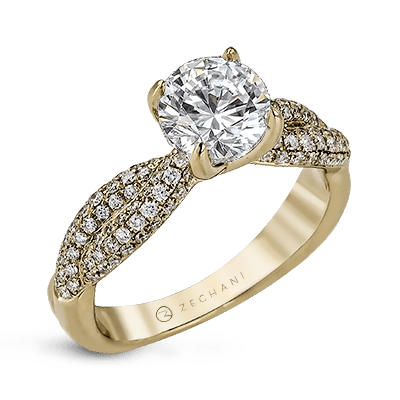 Engagement Ring in 14k Gold with Diamonds ZR1035