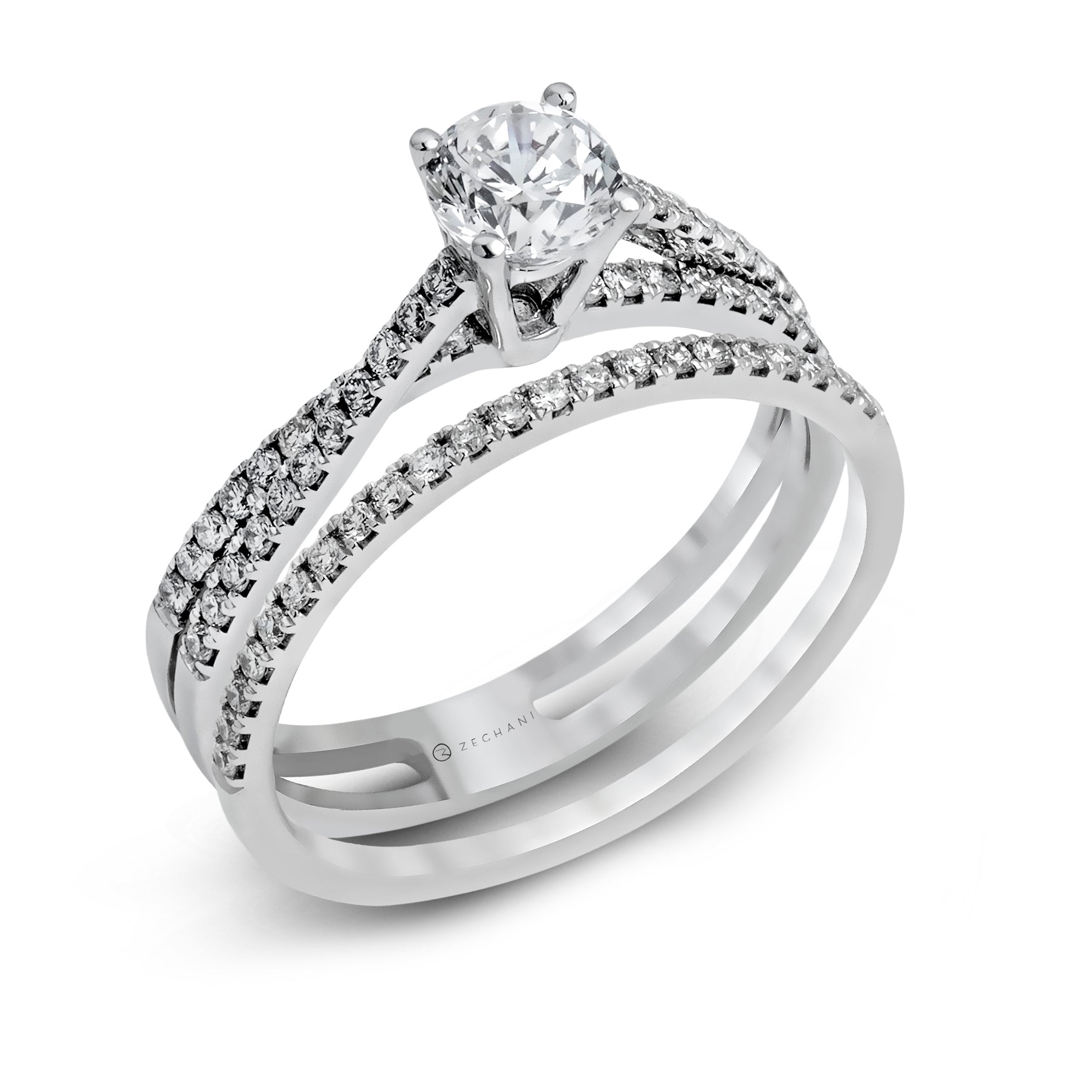 Wedding Set in 14k Gold with Diamonds ZR1106