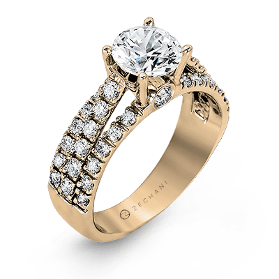 Engagement Ring in 14k Gold with Diamonds ZR120